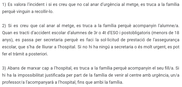 Protocol d'accidents